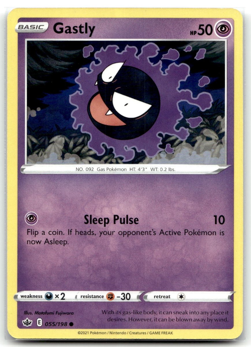 Gastly 055/198 SWSH06: Regno Ghiacciante Pokemon Comune TCG NM