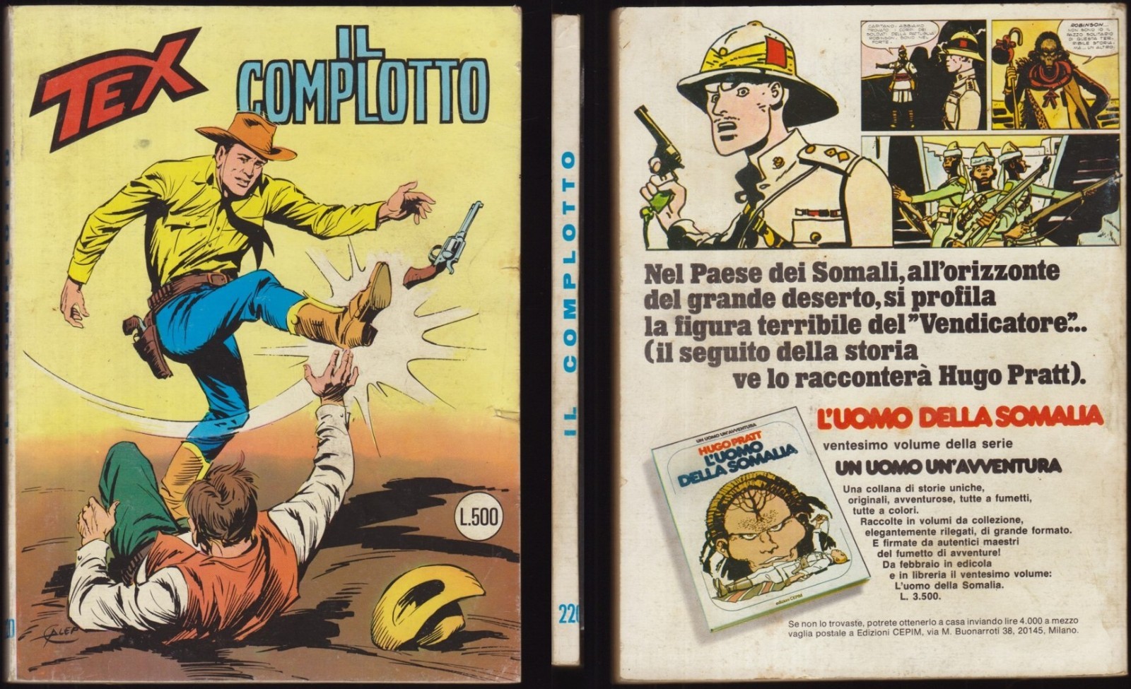 TEX 220 IL COMPLOTTO - FEBBRAIO 2/1979 "MOLTO BUONO"