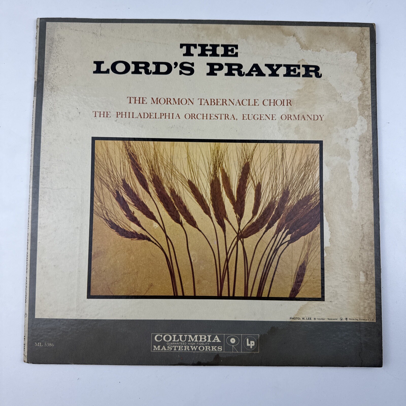 The Lord's Prayer The Mormon Tabernacle Choir LP Vinyl Record Columbia ML 5386