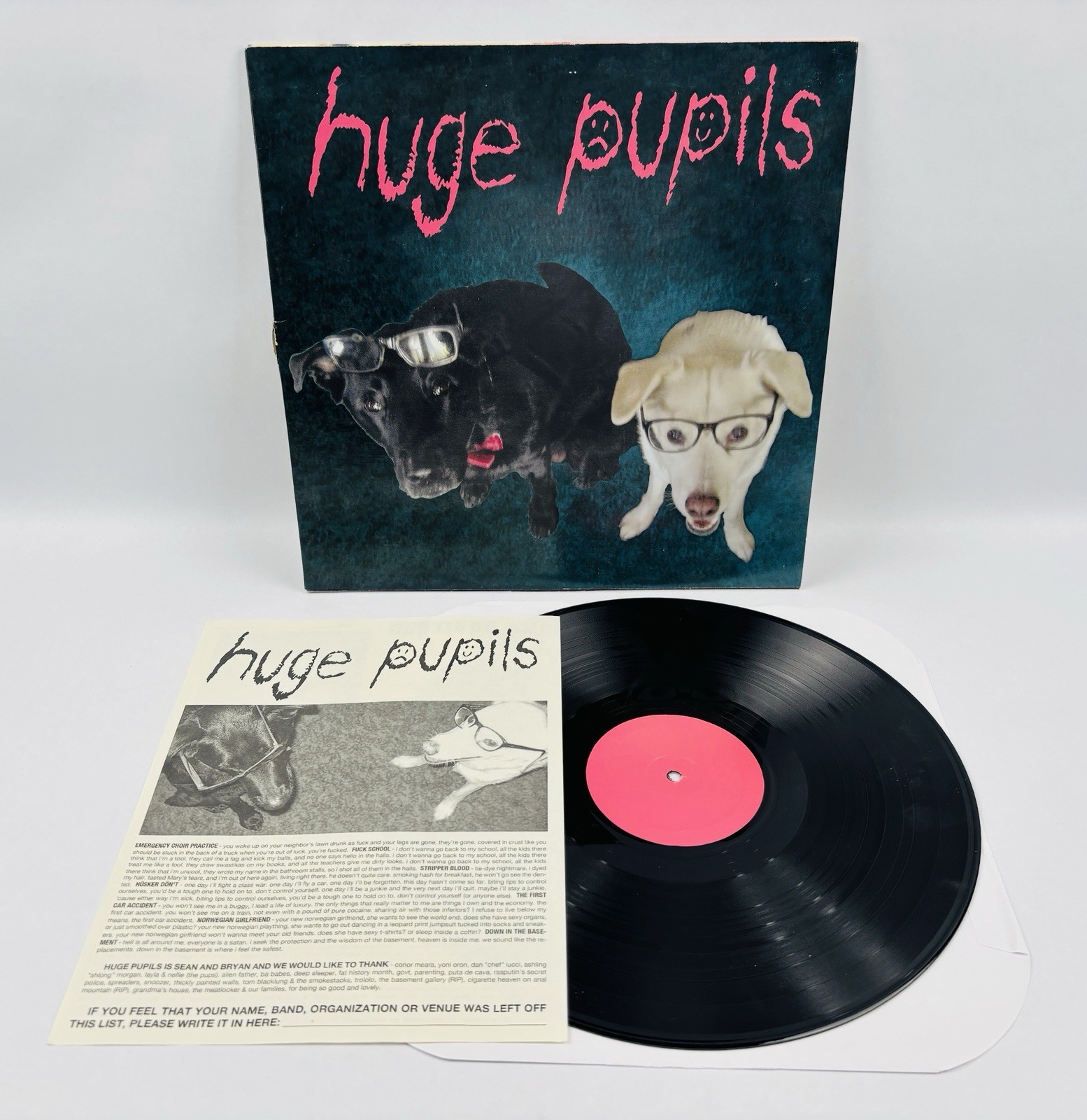 Huge Pupils Roy Orbitron Split Vinyl LP 2013 Rare DIY Punk Too Far Gone