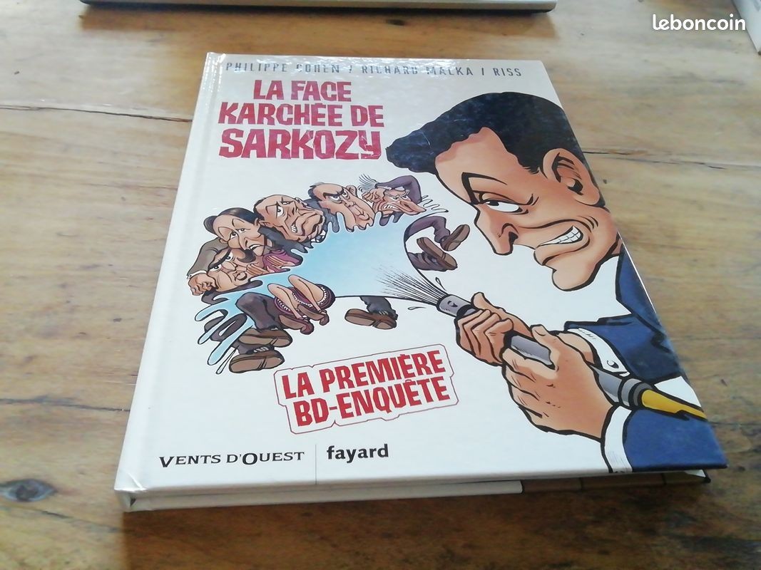 Bd la face karchée de sarkozy cohen malka & riss édition vent d'ouest 2006