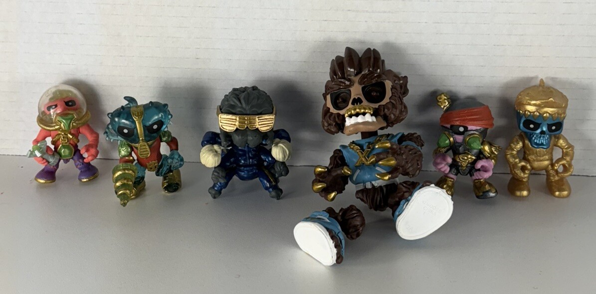 Lotto 6 figurine Moose Toys Treasure X Monster Wolfshine Wolfman 4,5" COME SONO