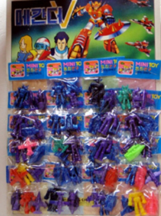 Vintage Korean Mechander V Mechander Robo Mini Figure 20 Pack Set 1991 Raro