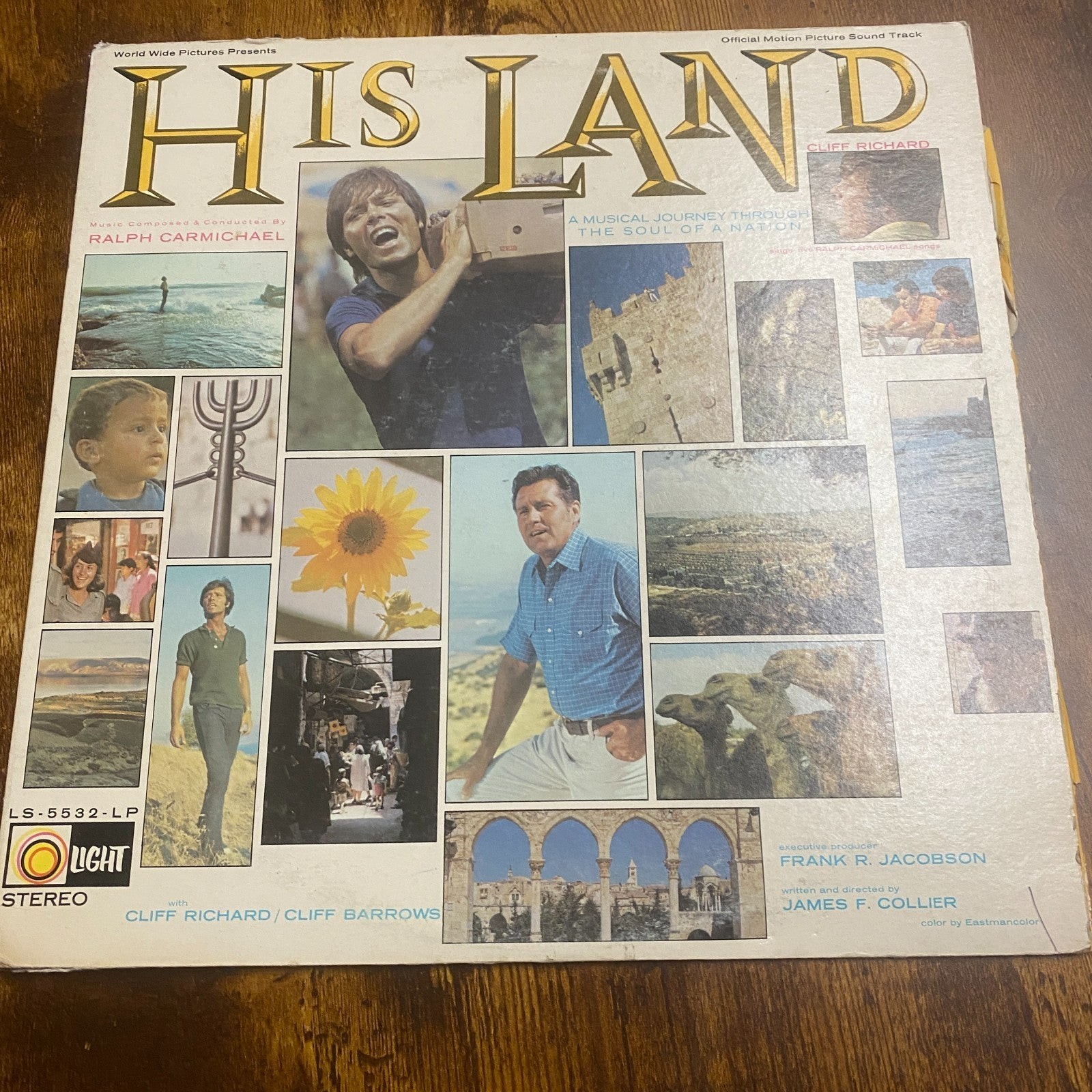 His Land Soundtrack Cliff Richard Ralph Carmichael Cliff Barrows VINYL Light LP