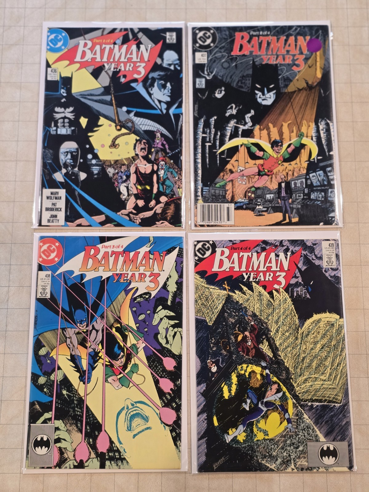 Batman #436, 437, 438, 439 Set, Anno 3 (Primo TIM DRAKE, Dick Grayson Origin)