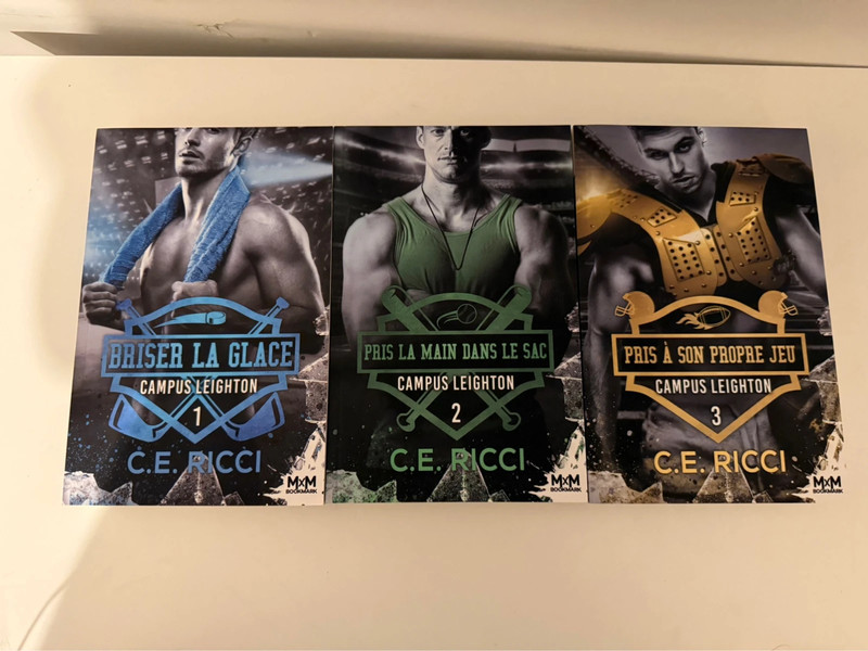 Lot de 3 romans Campus Leighton – C.E. Ricci (MxM Bookmark)