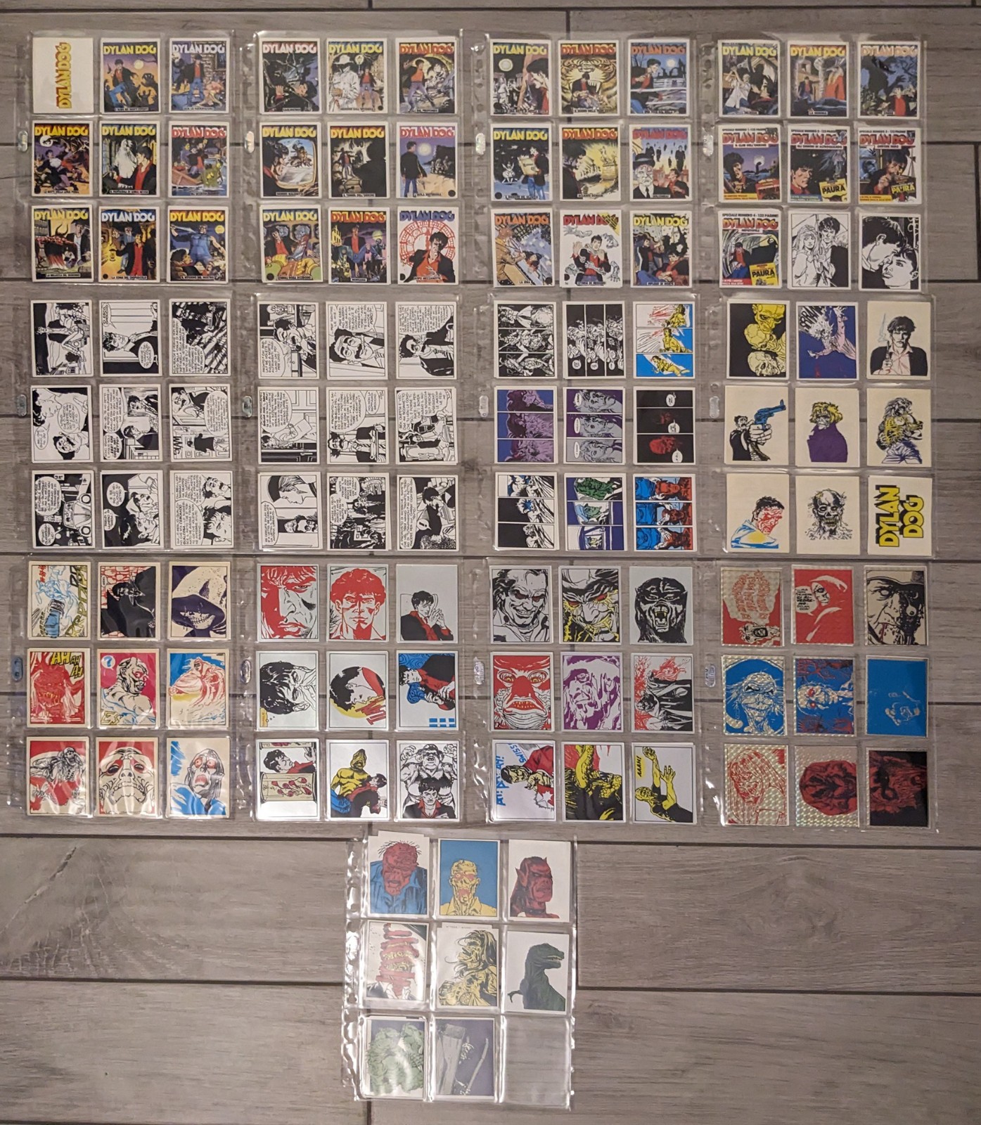 DYLAN DOG COLLEZIONE COMPLETA STICKERS FIGURINE IGDA 224 INTONSE + RARO CATALOGO