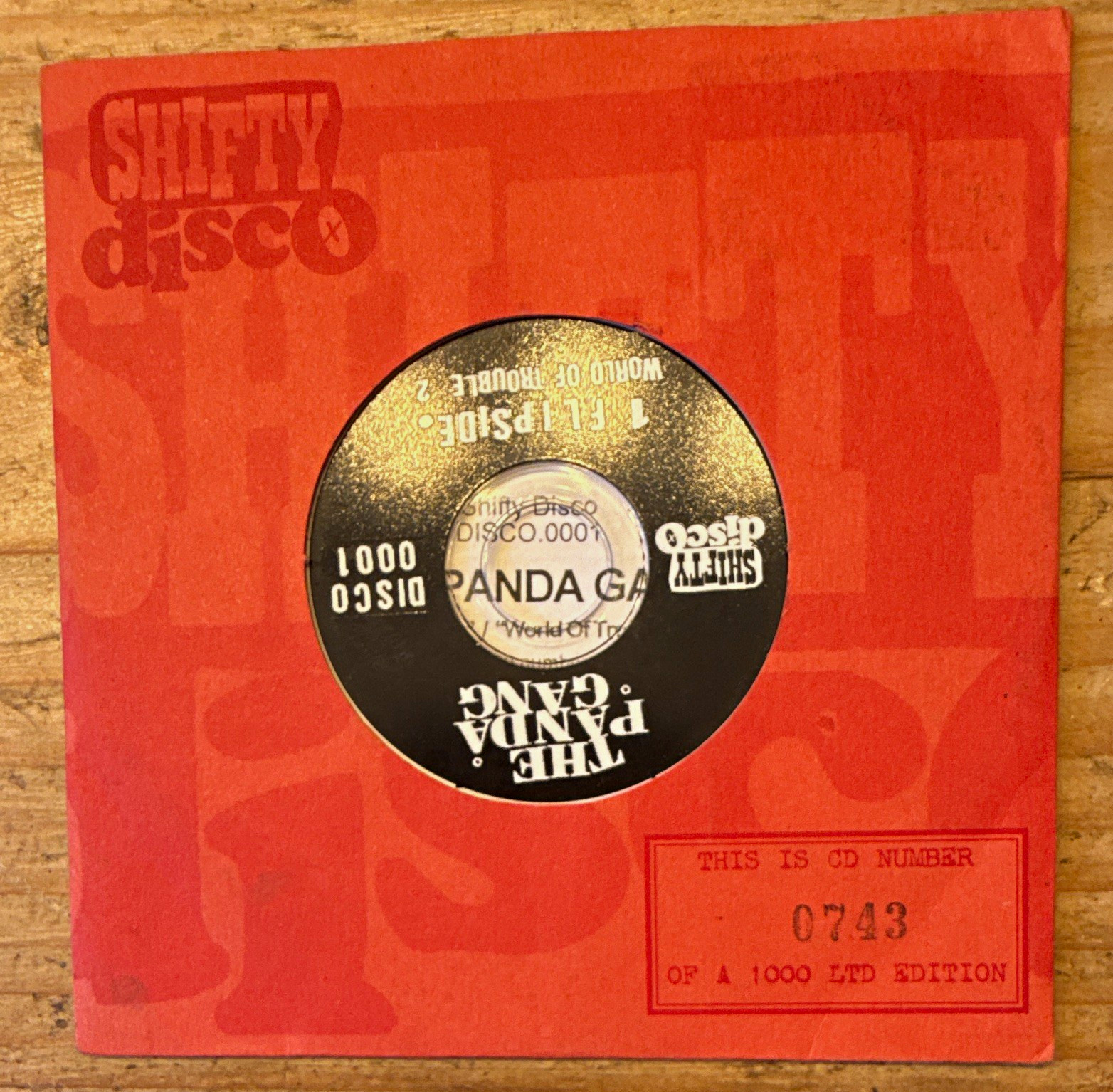 The Panda Gang Shifty Disco DISCO.0001 - CD Single Limited 2000