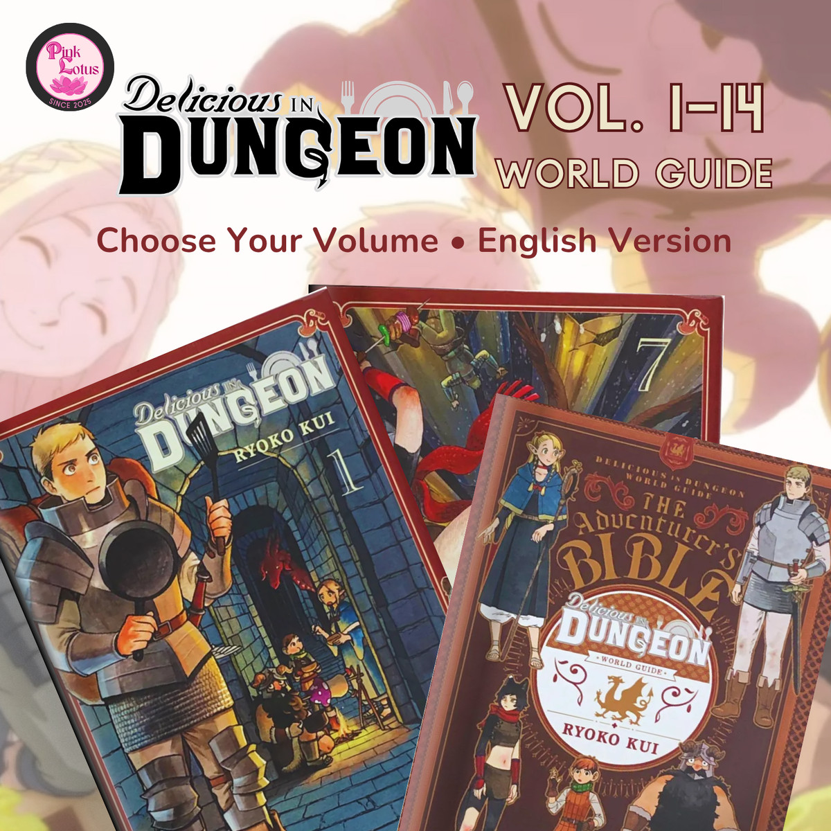 MANGA Delicious in Dungeon Set Sciolto - Versione Inglese (Vol. 1-14) Guida Mondiale
