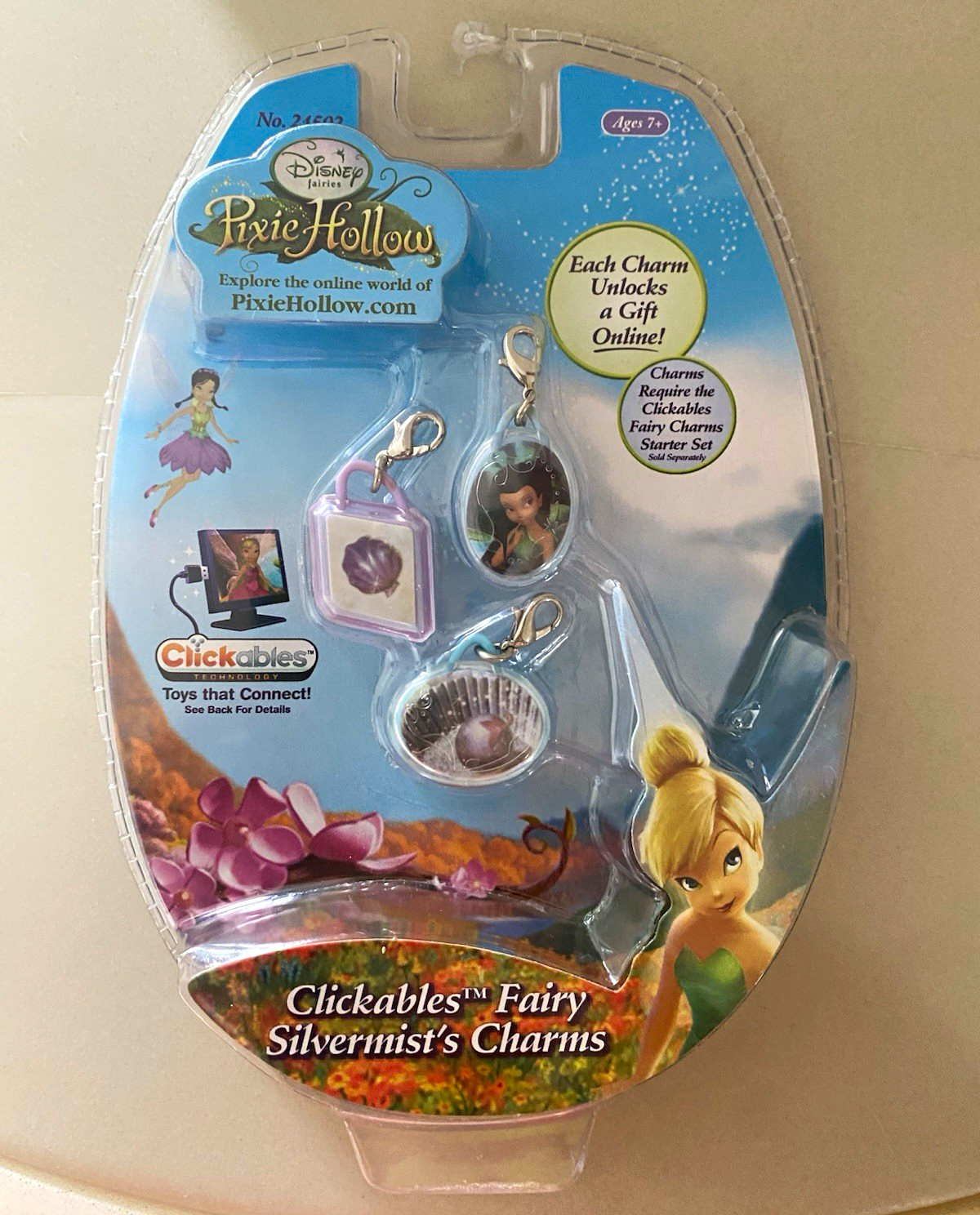 Disney Fairies Pixie Hollow Clickables Silvermist Charms Set
