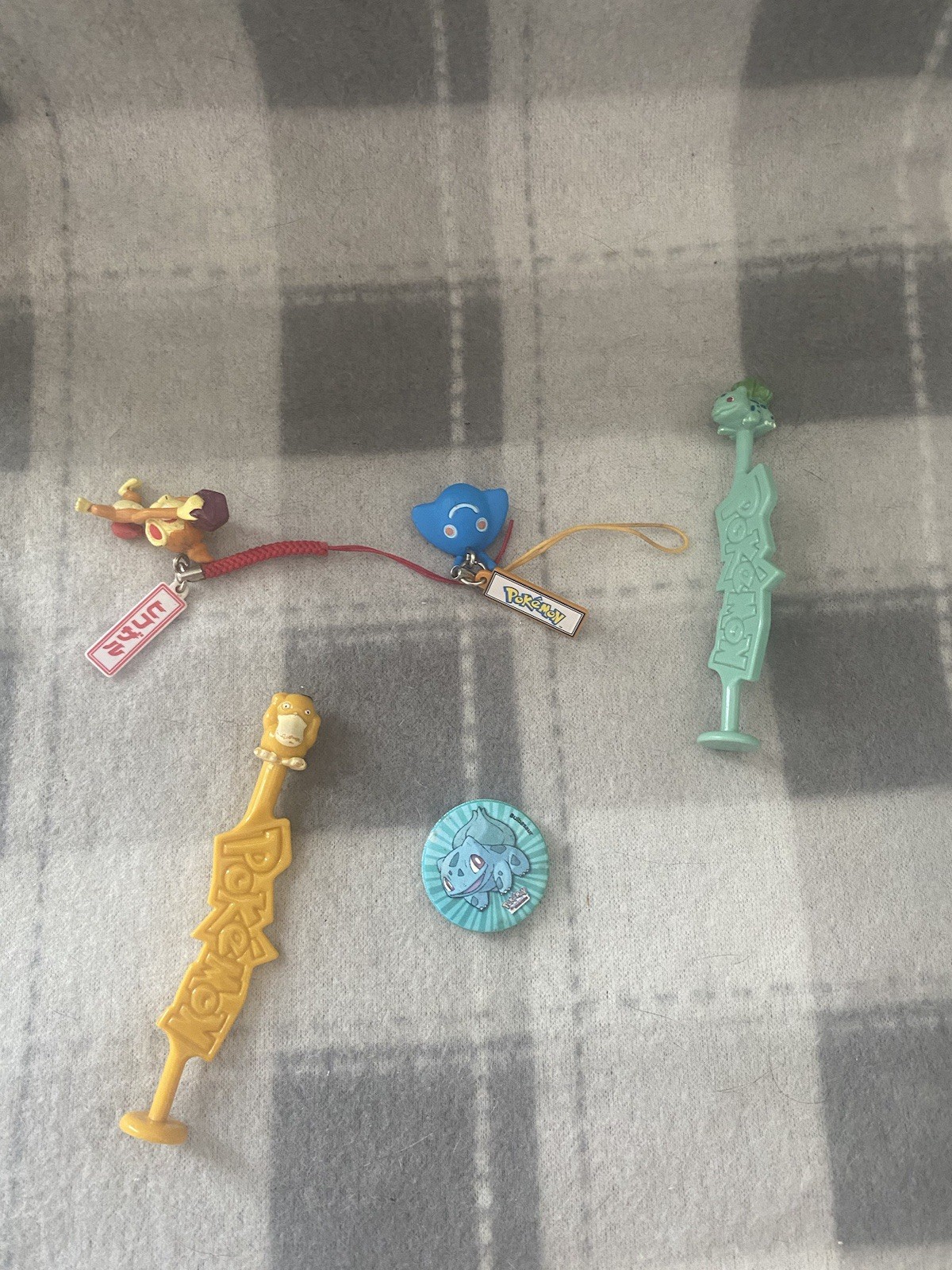 Pokemon Memorabilia Charms and Badge Vintage 90s