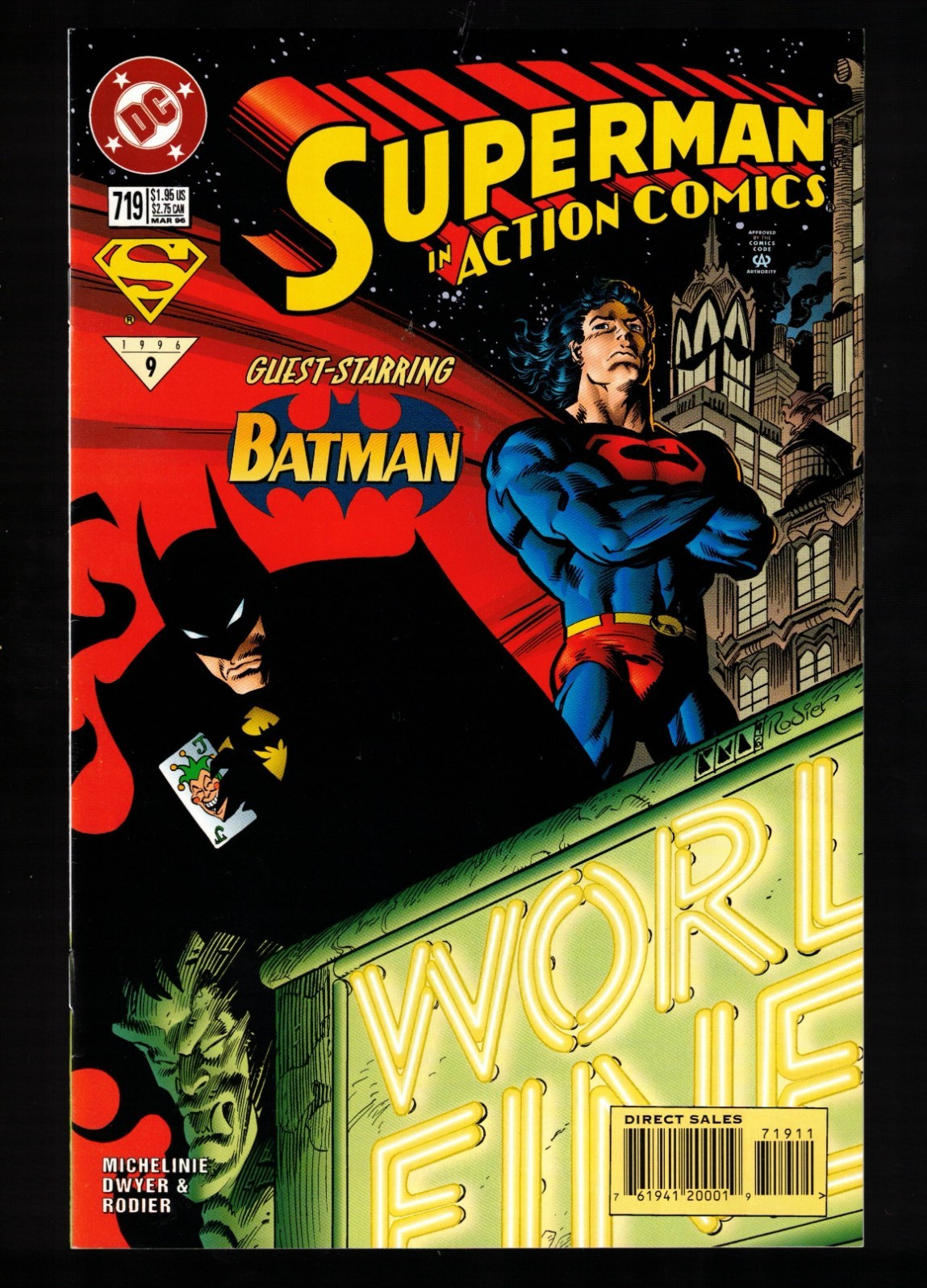Action Comics #719 Superman!  Batman!  Joker!  DC Comic 1996 ottime condizioni+