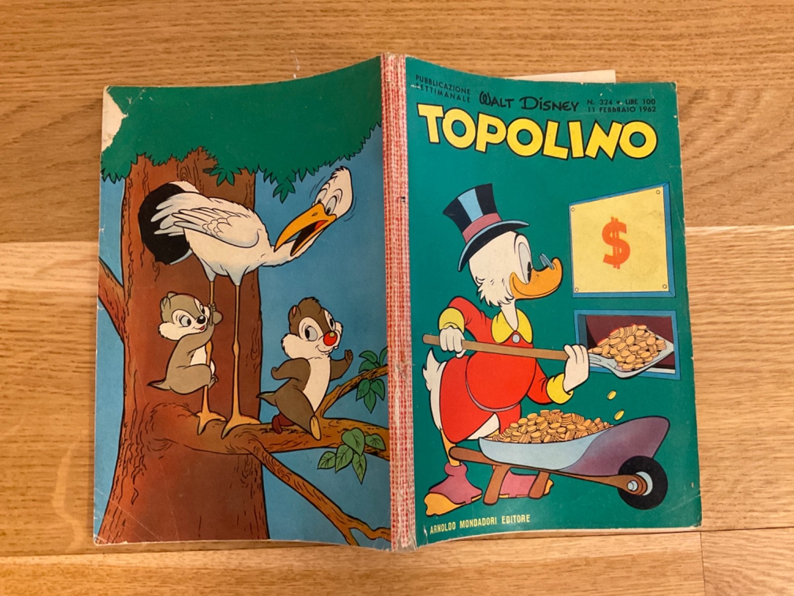 TOPOLINO LIBRETTO N.324 MONDADORI DISNEY 1962 SI BOLLINO, SI FIGURINE