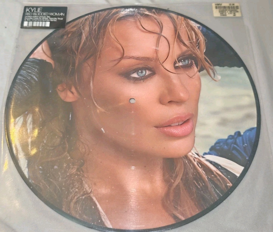 KYLIE MINOGUE - Red Blooded Woman 12" Vinyl Picture Disc VG+ - Single UK 2004