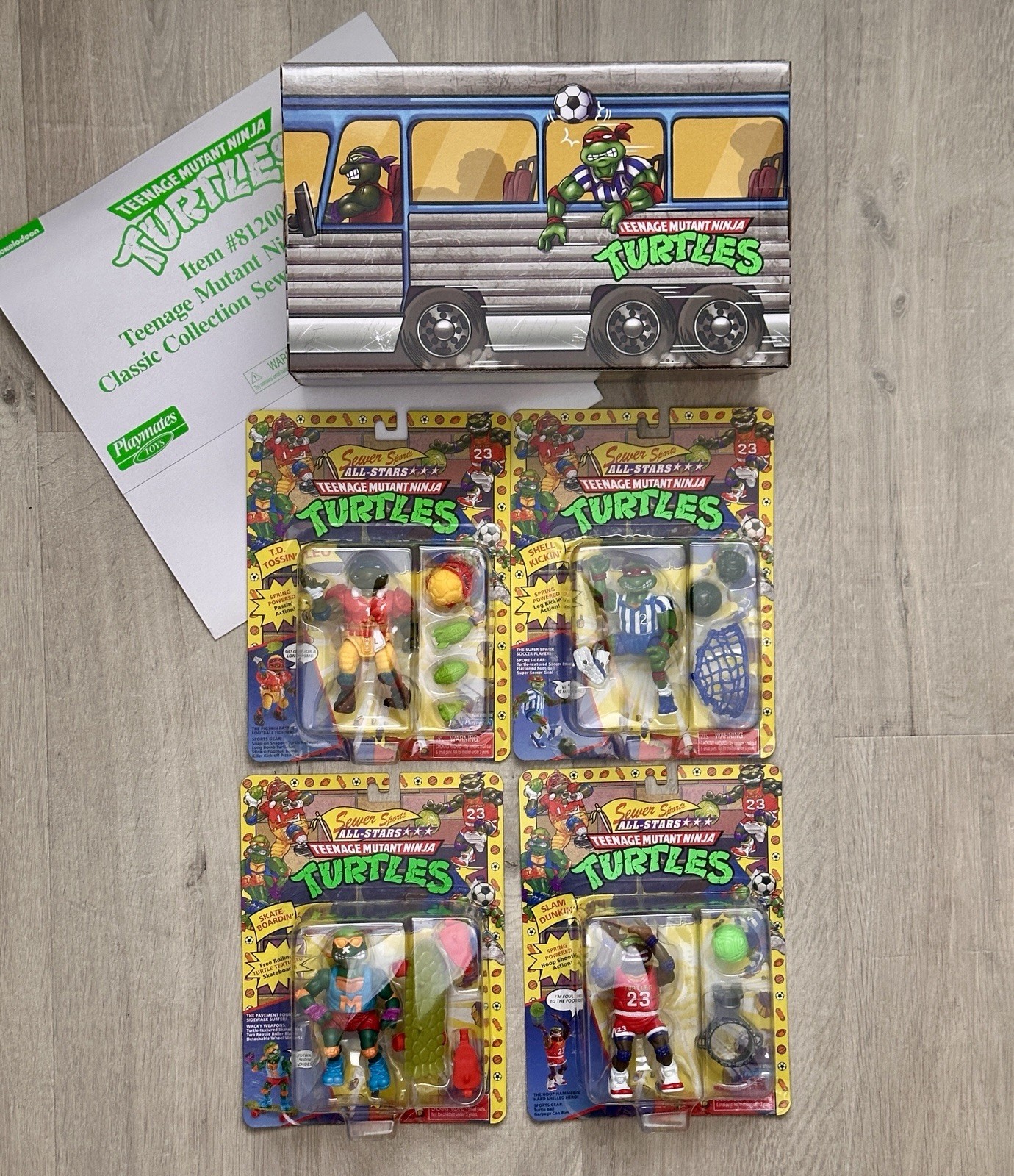 TMNT Teenage Mutant Ninja Turtles Sewer Sports All Stars confezione da 4 ristampe 2022