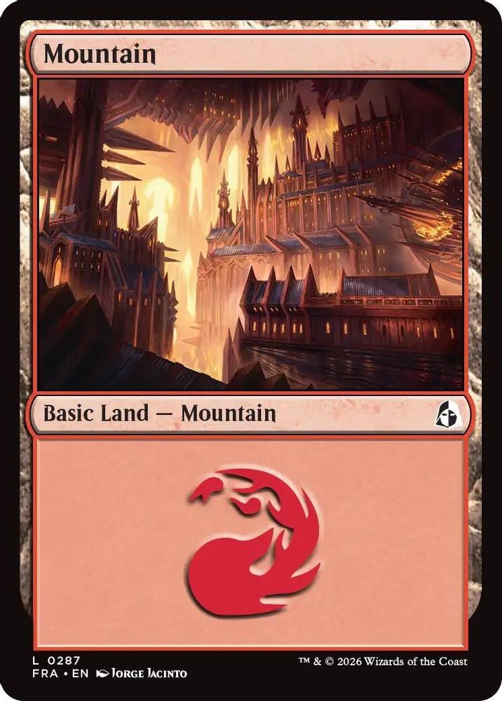 2026 Magic: The Gathering Reality Fracture Mountain 0287 (#287, Land, Near Mint)