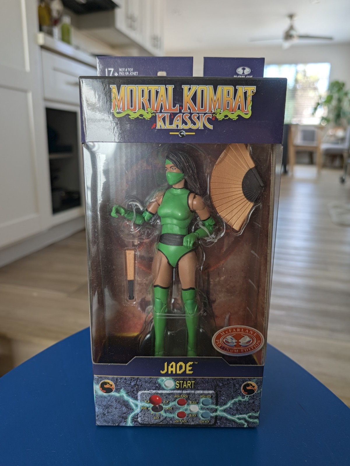 Mcfarlane Toys Mortal Kombat Jade Red Platinum new in box in hand