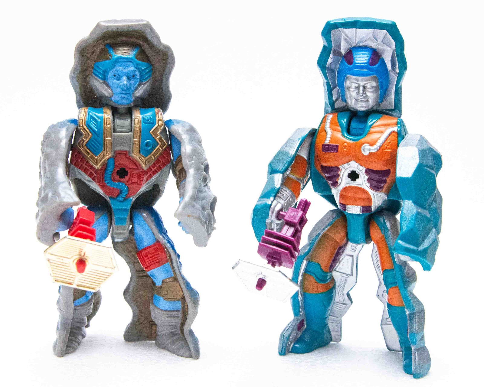 Vtg 80's He-Man MOTU Masters Universe STONEDAR & ROKKON Figures | Complete !