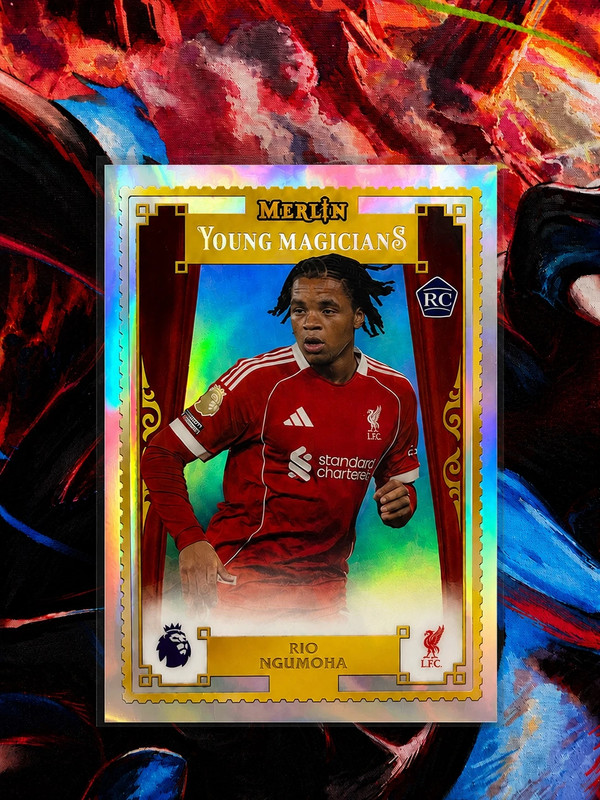 Topps Merlin 2025/26 Rio Ngumoha Young Magicians RC Liverpool