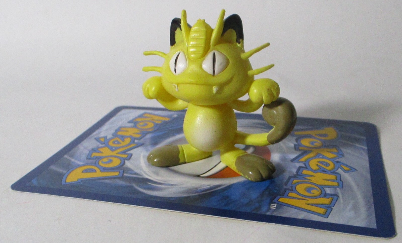 Figurina Bandai CGTSJ Meowth Pokemon 1,5" PVC Vintage 1999 Autentica Rara