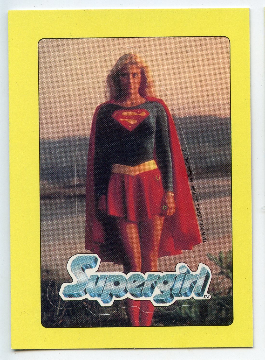 1984 DC Comics Supergirl #42 Trading Card Sticker See Scan
