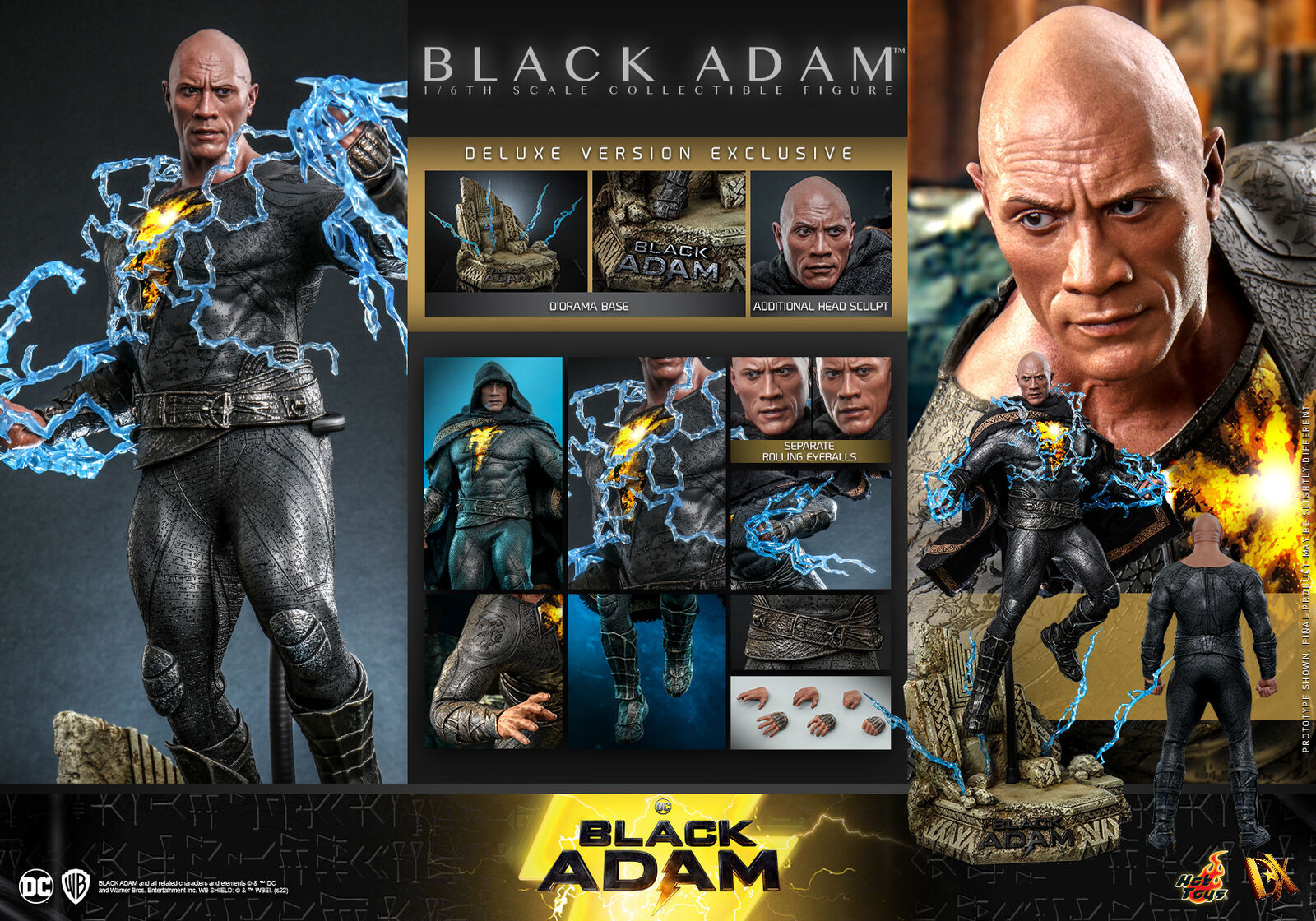 In magazzino Modellino Hot Toys DX30 Black Adam (versione Deluxe) 1/6 nuovo