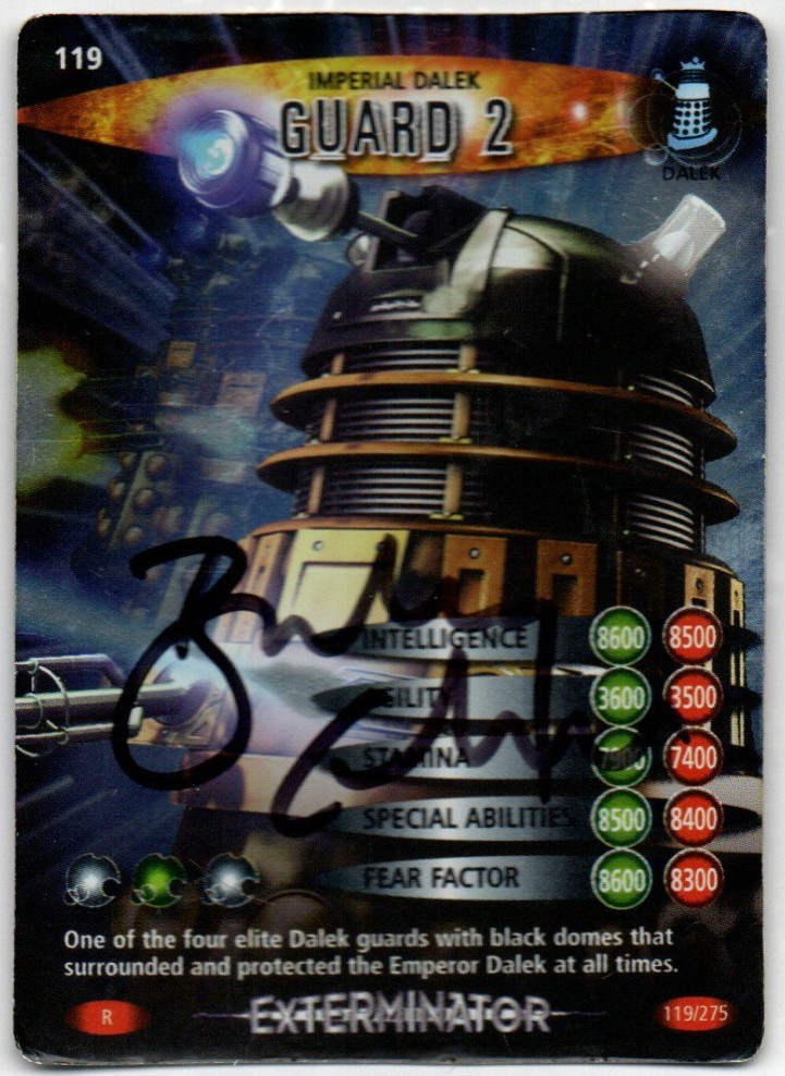 Doctor Who Trading Card Battles in Time #119 Signed by BARNABY EDWARDS