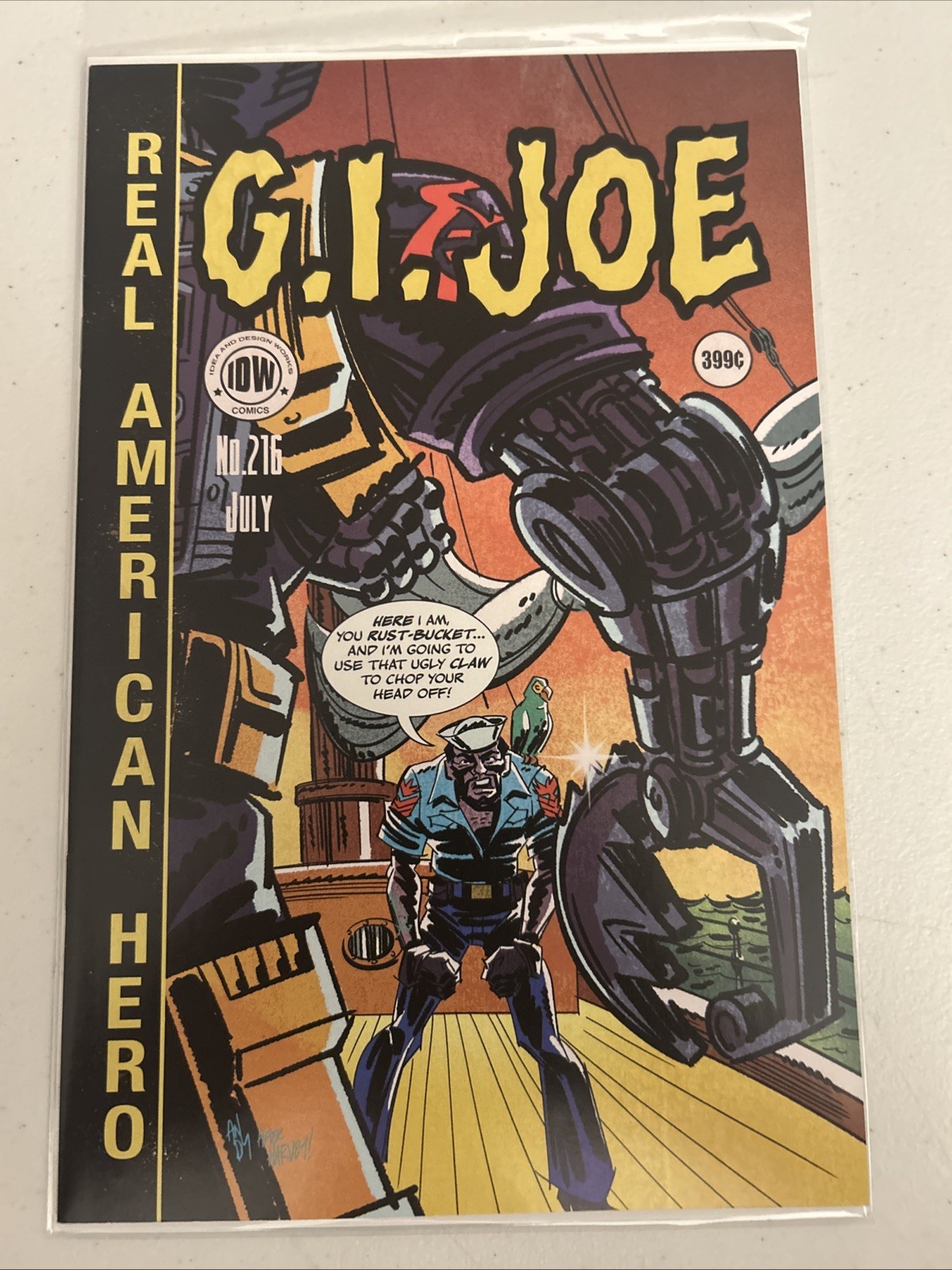 G.I. JOE #216 (2015) Naufragio CE Horror Omaggio IDW ARAH Fumetto