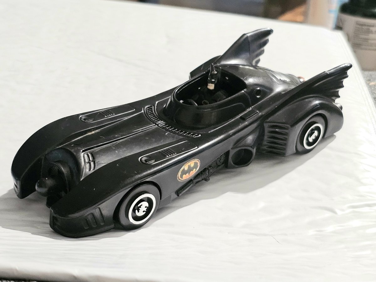Vintage Batman 7" Batmobile Car 1989 Toy Biz Michael Keaton