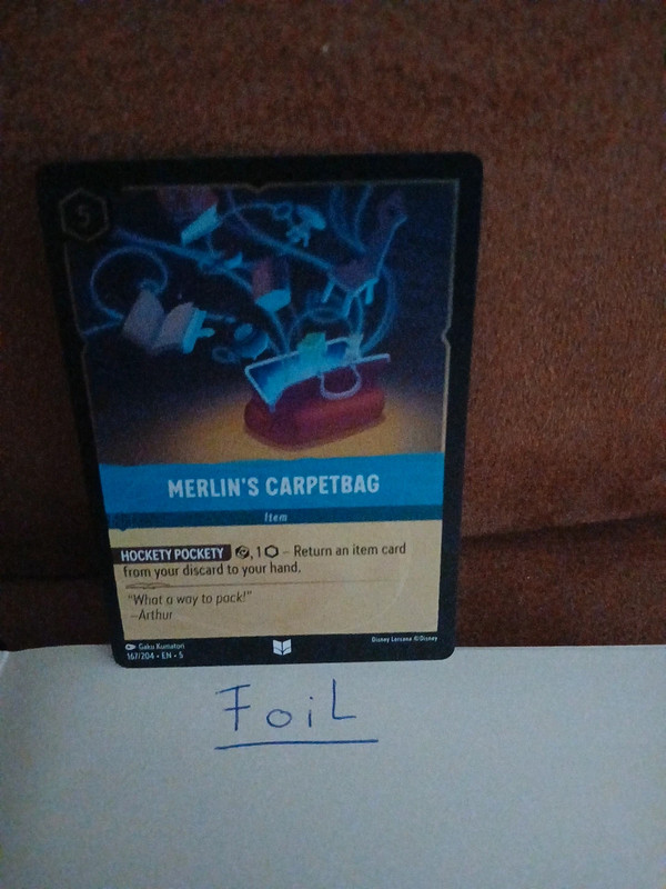 Foil merlin's carpetbag 167/204 lorcana set 5