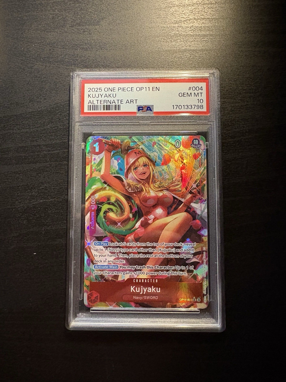 Kujyaku #004 2025 One Piece Op11-A Fist Of Divine Speed PSA 10 Alt Art