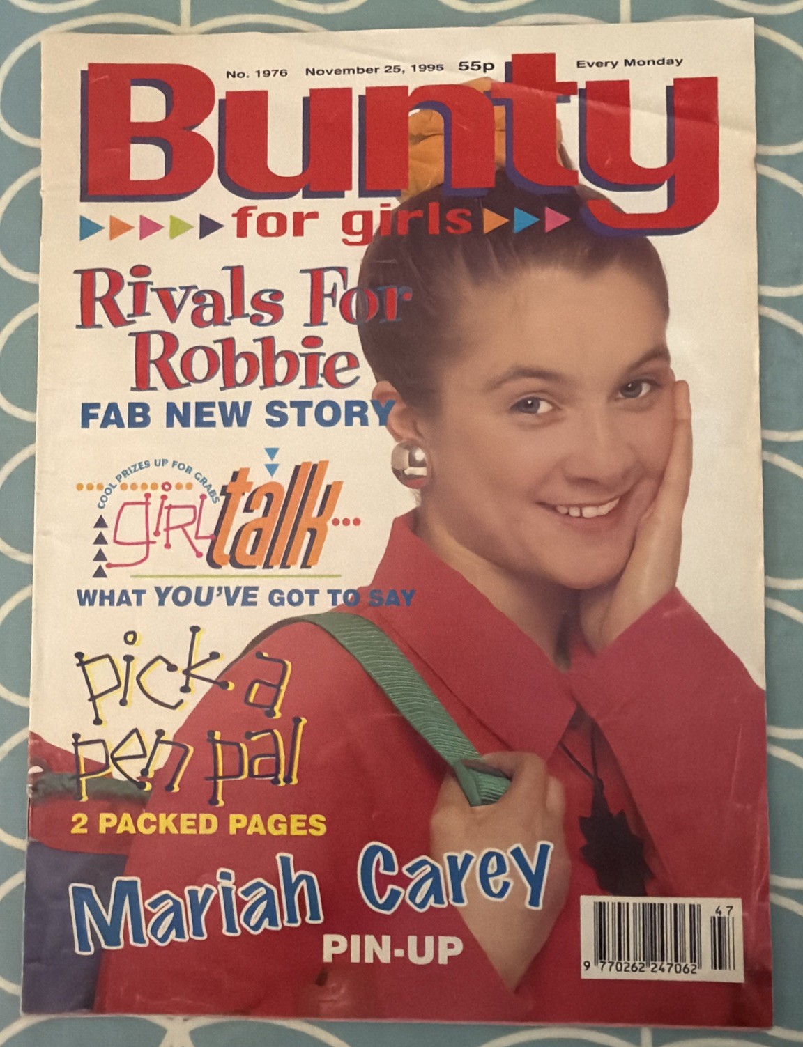 BUNTY COMIC 25 NOV 1995 - MARIAH CARRY 40 45 50 BIRTHDAY gift idea 90’s girls 
