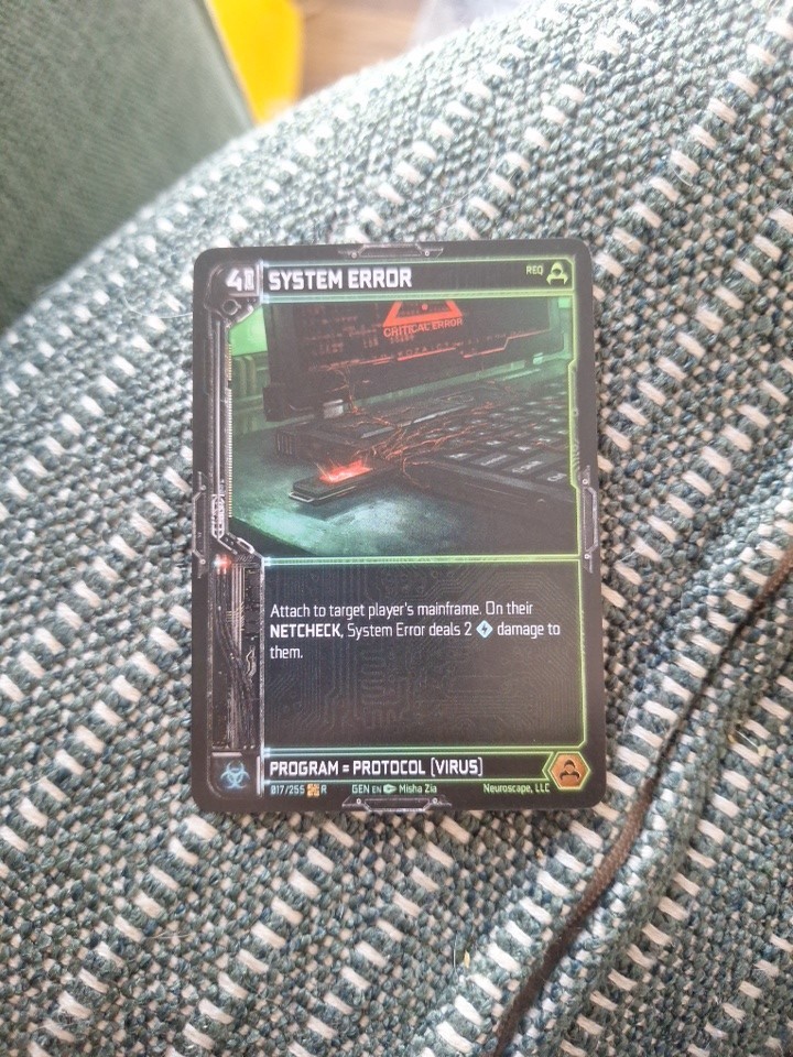 Neuroscape TCG Genesis Kickstarter - System Error 017/255 Rare