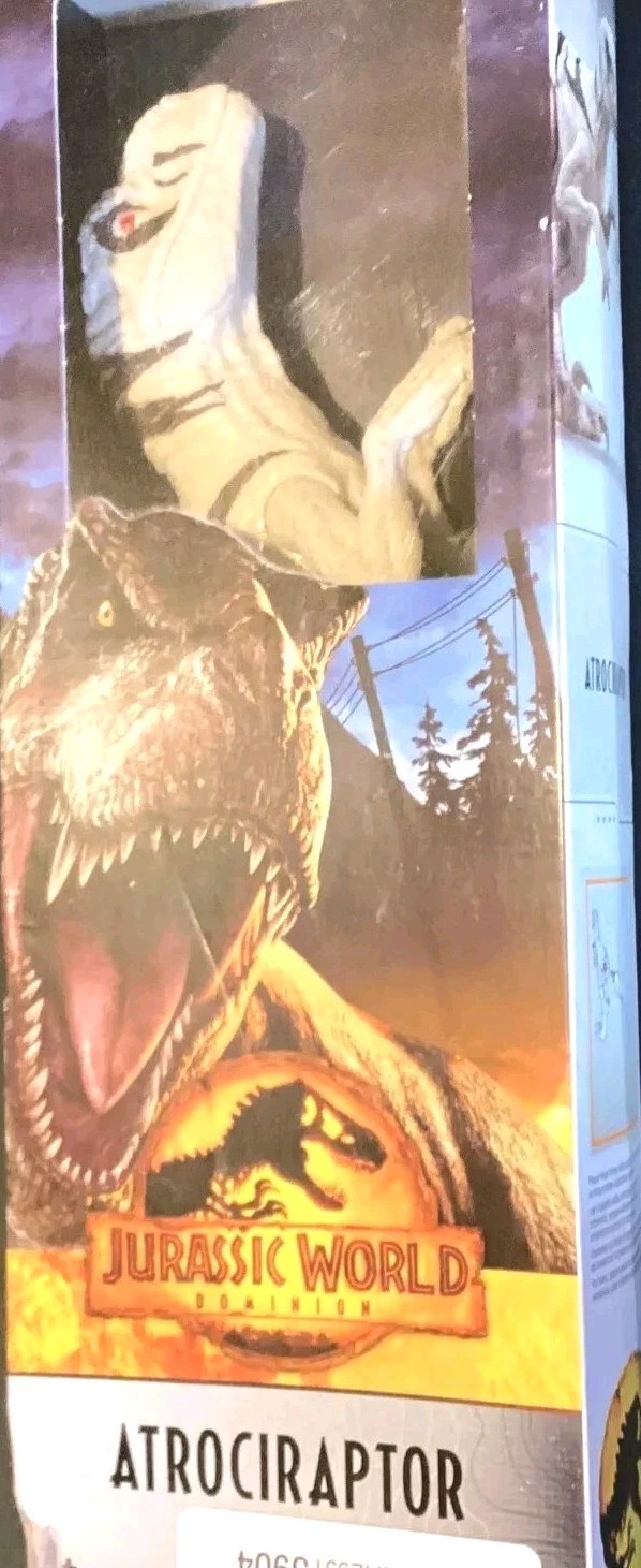 Mattel Jurassic World Dominion Action Figure ATROCIRAPTOR (12 inch) box damaged