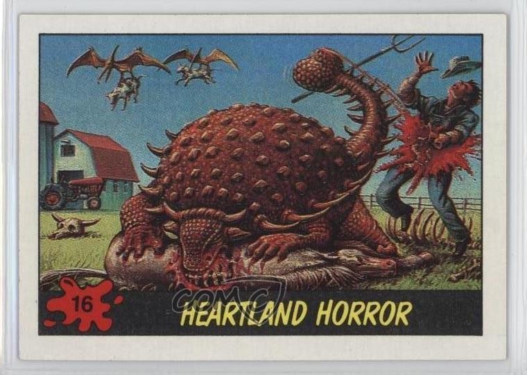 1988 Topps Dinosaurs Attack! Heartland Horror #16 7nx