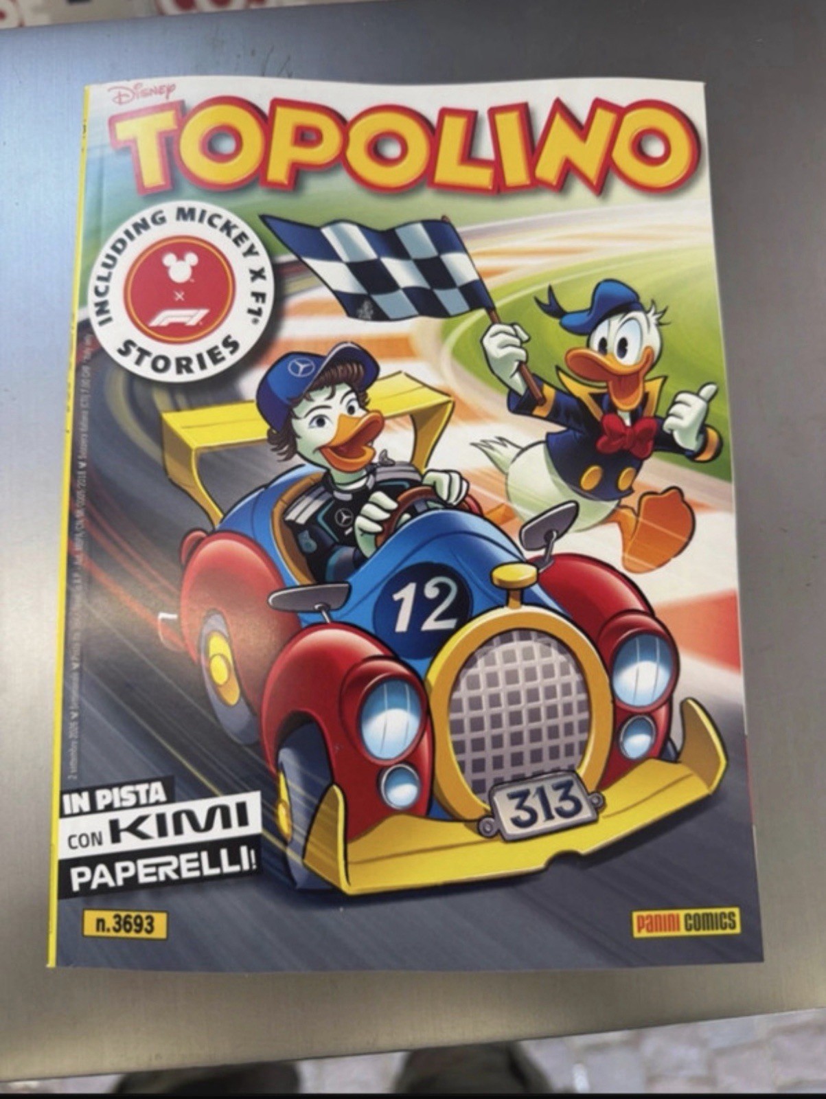 Panini Comics Topolino n. 3693 Disney “In pista con Kimi Paperelli” a colori
