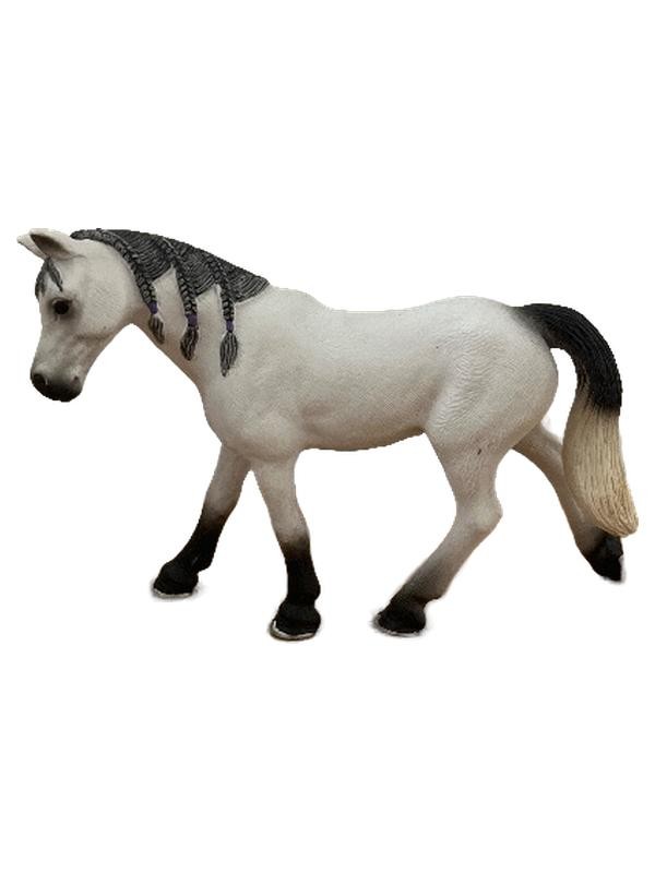 Schleich cavallo cavalla andalusa con criniera intrecciata bianco personaggio gioco