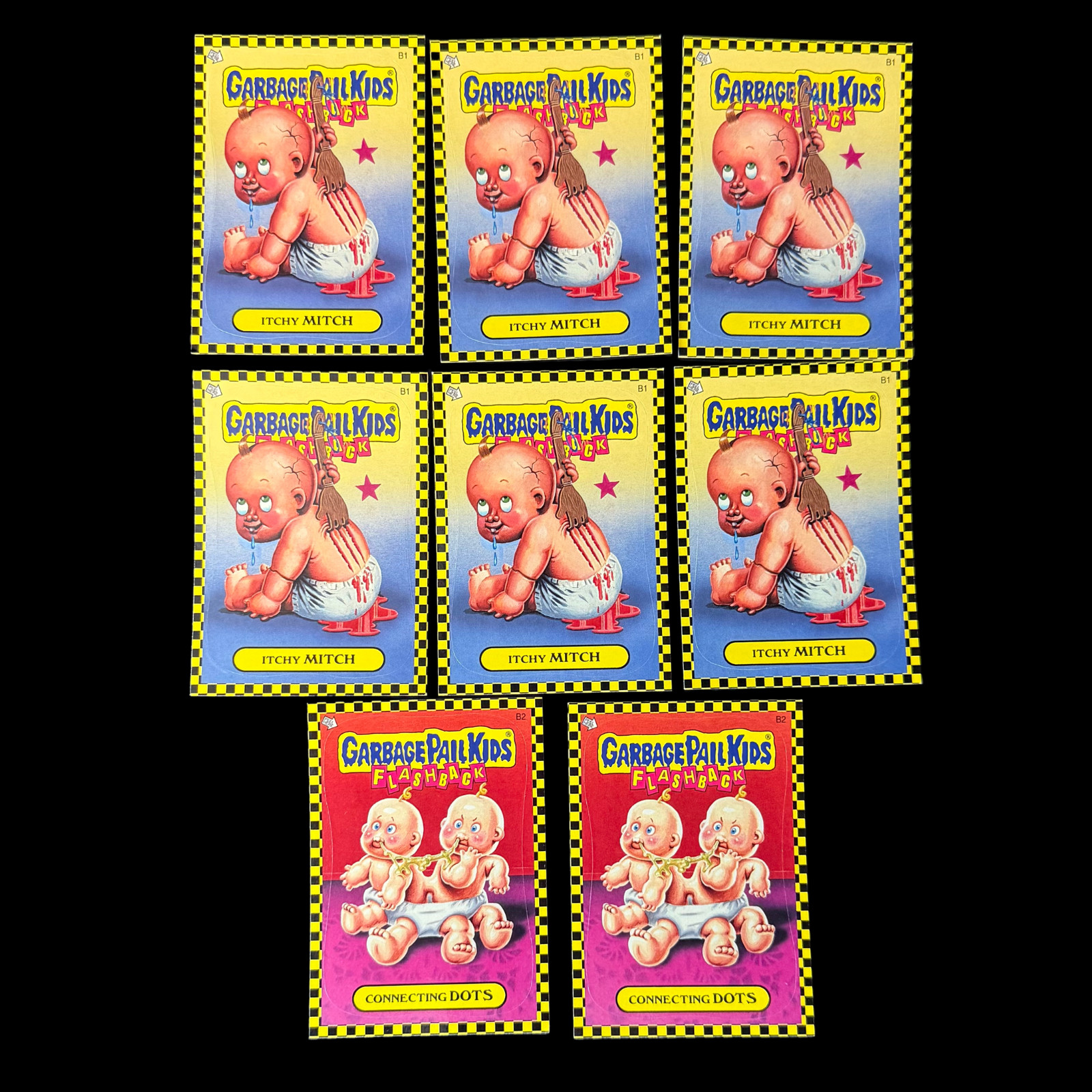 2010 GARBAGE PAIL KIDS FLASHBACK 1 BONUS CARD LOT B1 x6 B2 x2