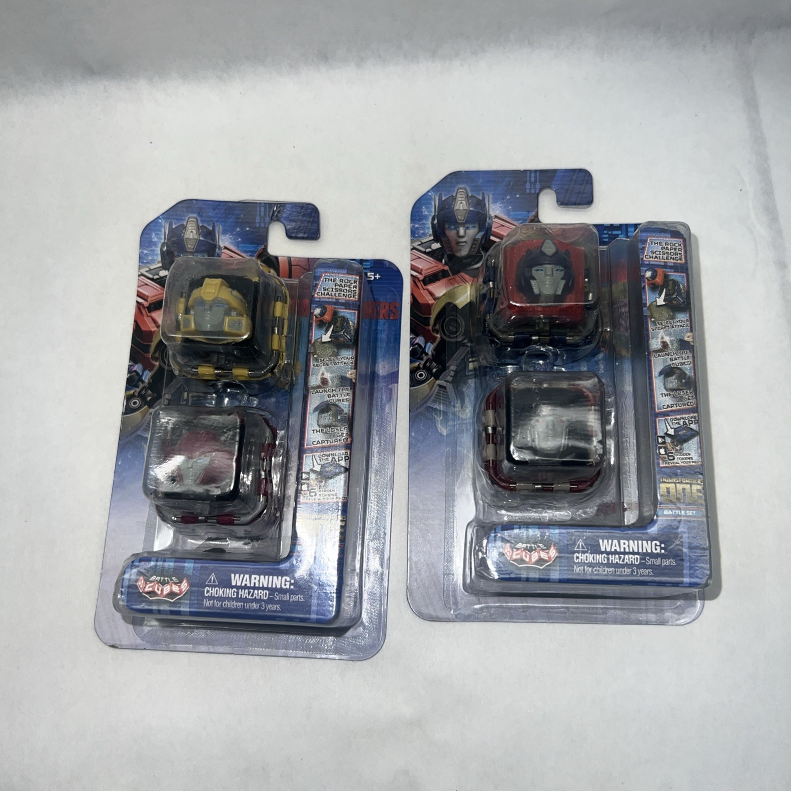 Transformers ONE Battle Cubes Bumblebee & Elita Optimus Prime & Megatron