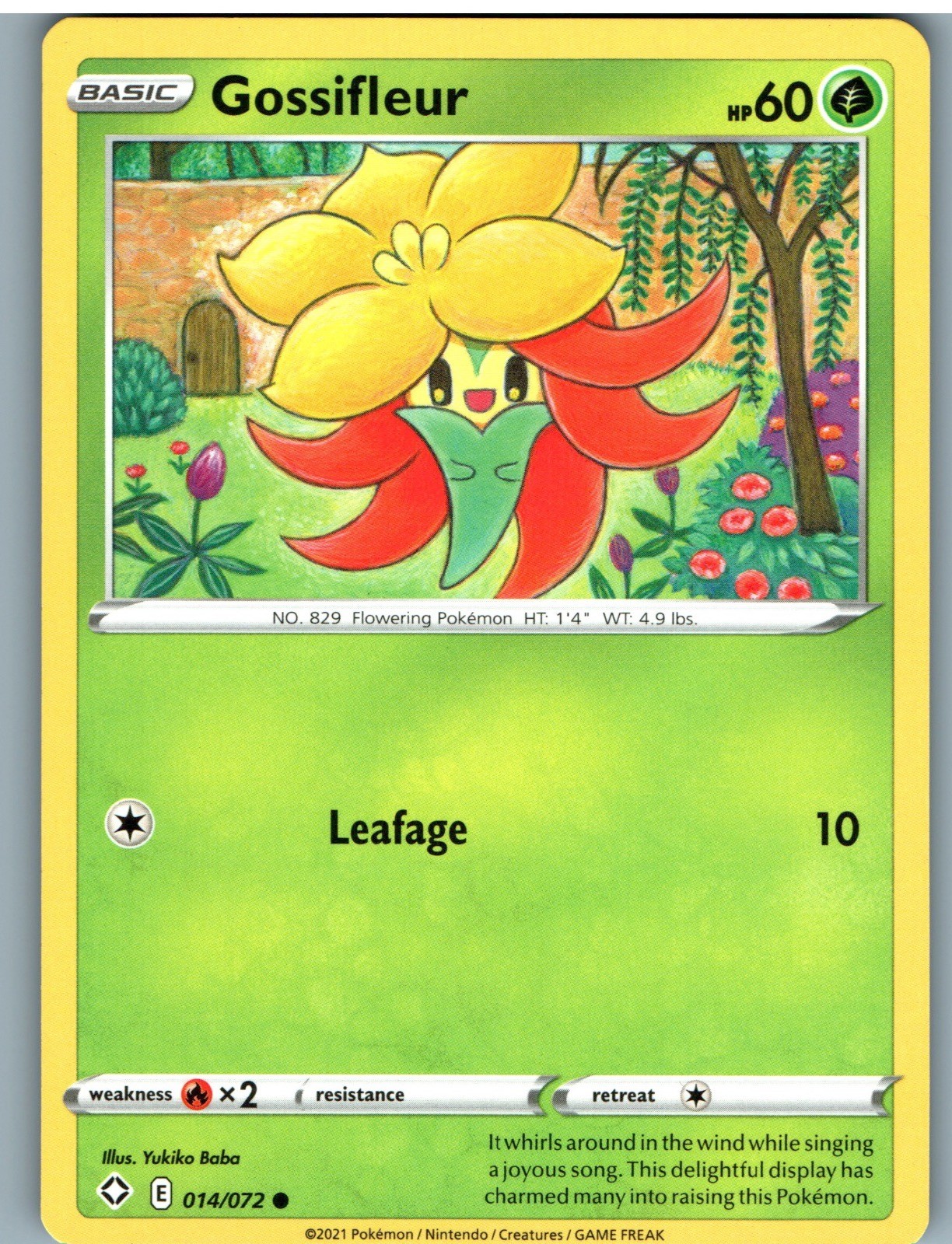Gossifleur 014/072 Destino Lucente Comune Pokemon Giocato Leggermente