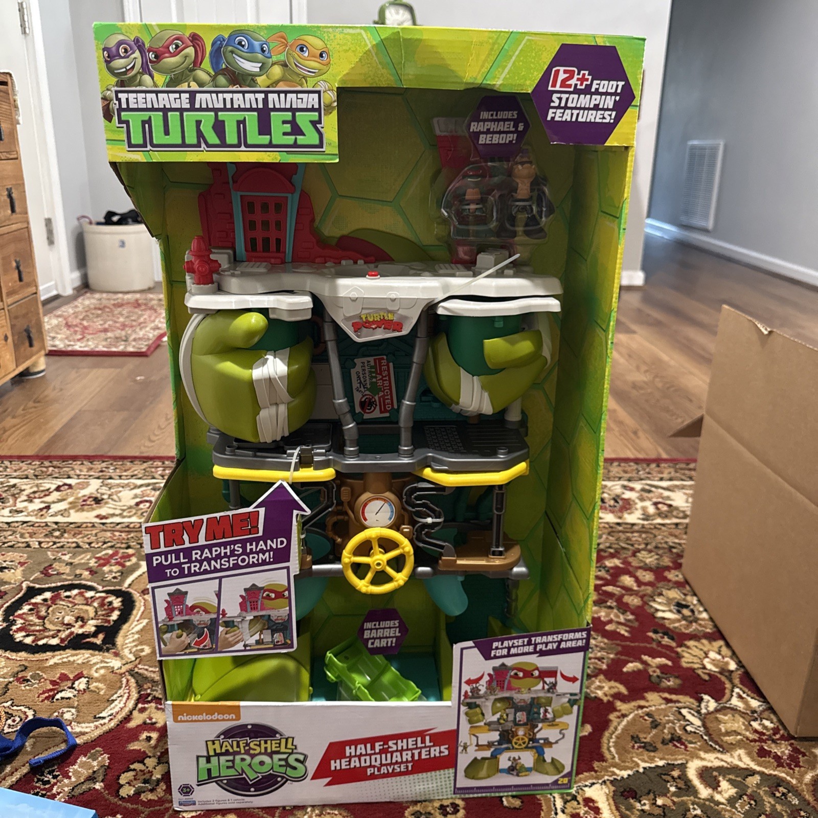 TMNT Teenage Mutant Ninja Turtles Half Shell Heroes Tana delle Fogne Playset 8 personaggi