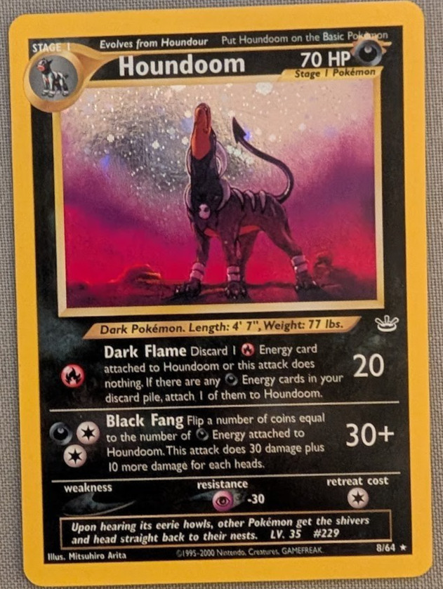 Pokémon TCG Houndoom 8/64 Neo Revelation Holo (MP)