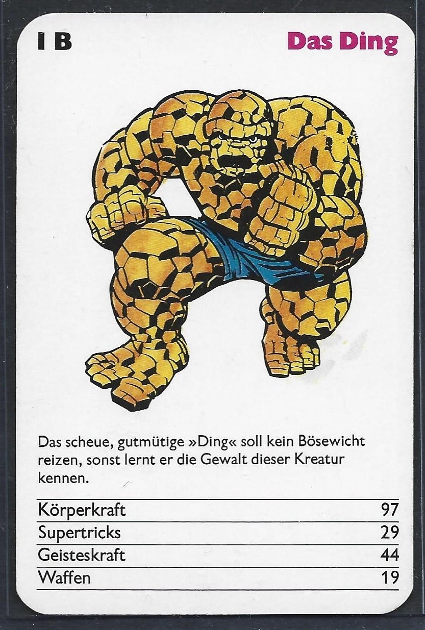 1977 Tedesco La COSA Marvel Supereroi Carta EX/EX+ 0 Classificato da PSA