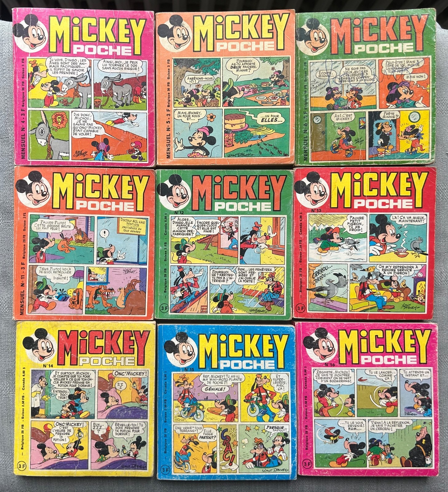Mickey Poche Lotto Da 36 Albi N° 4/5/6/11 A 43 In Buone Condizioni