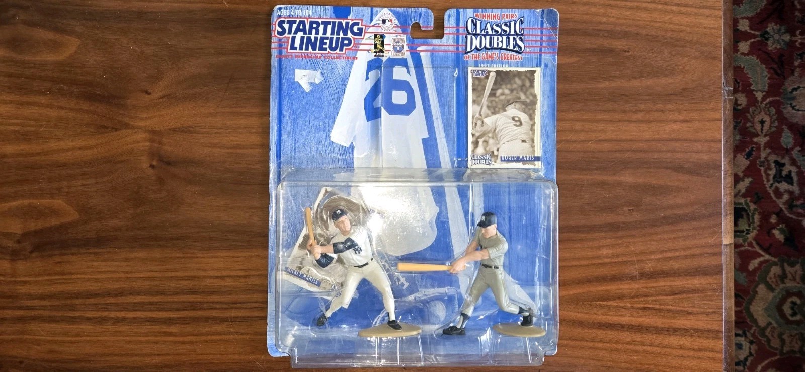 1997 Starting Lineup Mickey Mantel Roger Maris New York Yankees nuovo su cartoncino 