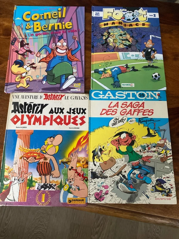 BD Astérix corneil et Bernie les foot maniacs Gaston