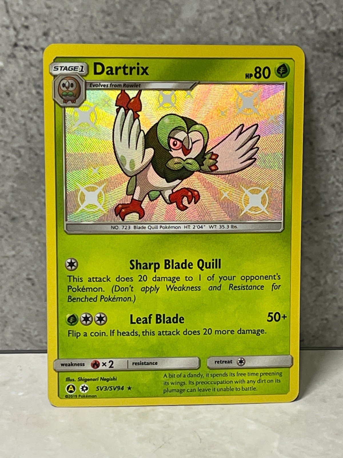 Pokemon Destino Nascosto Shiny Vault HOLO Dartrix sv3/sv94 (invC)