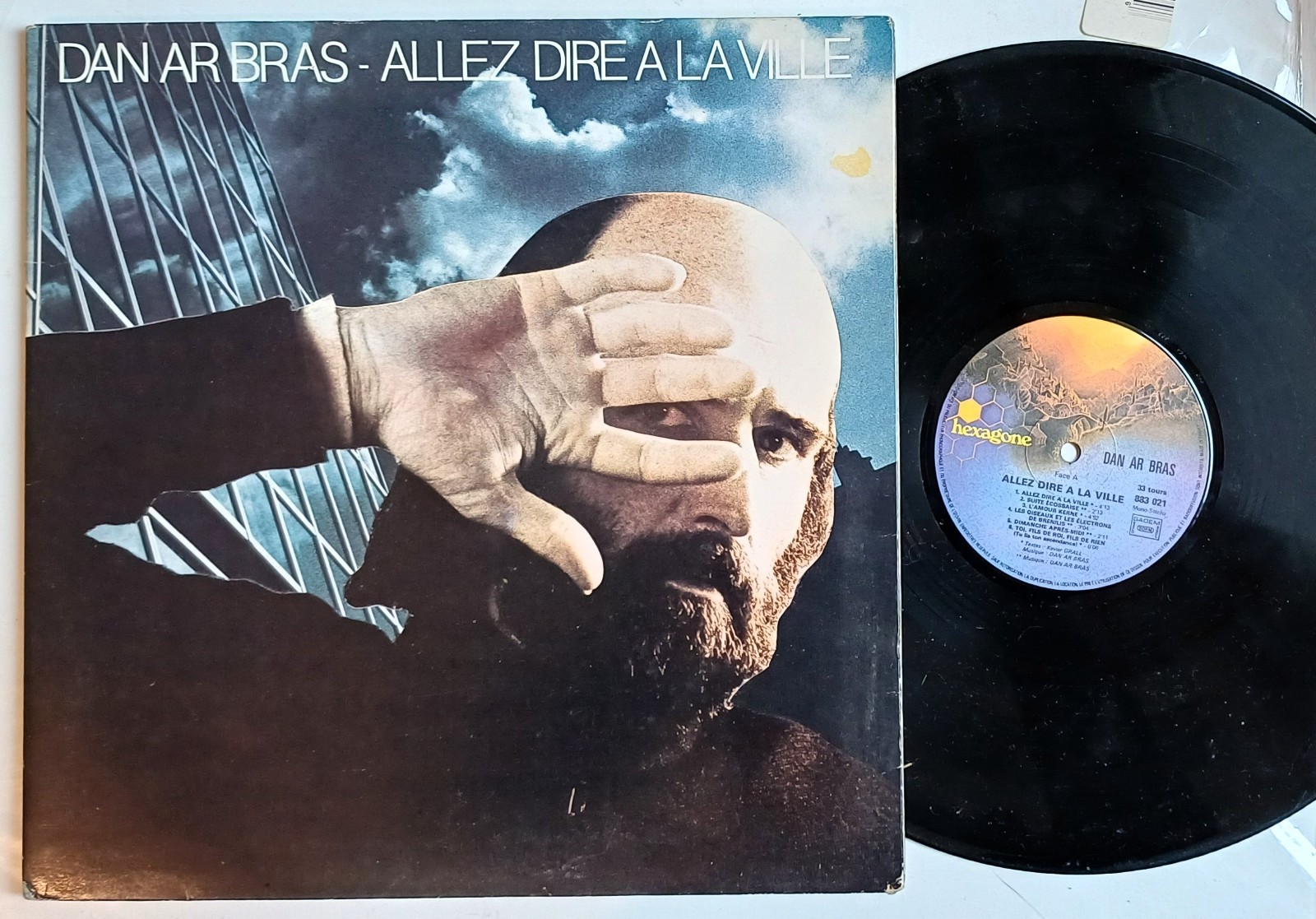 Lp vinyle 33t DAN AR BRAS allez dire à la ville 1978