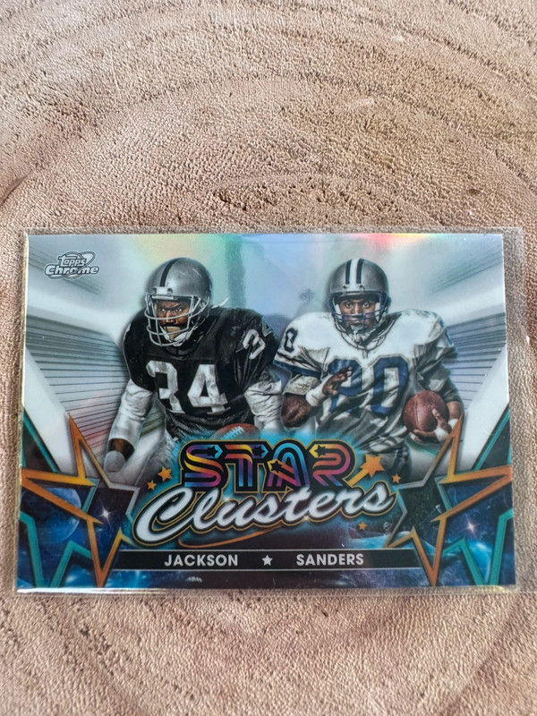 2024 Topps Cosmic Chrome - Star Clusters Barry Sanders, Bo Jackson #SCL-15