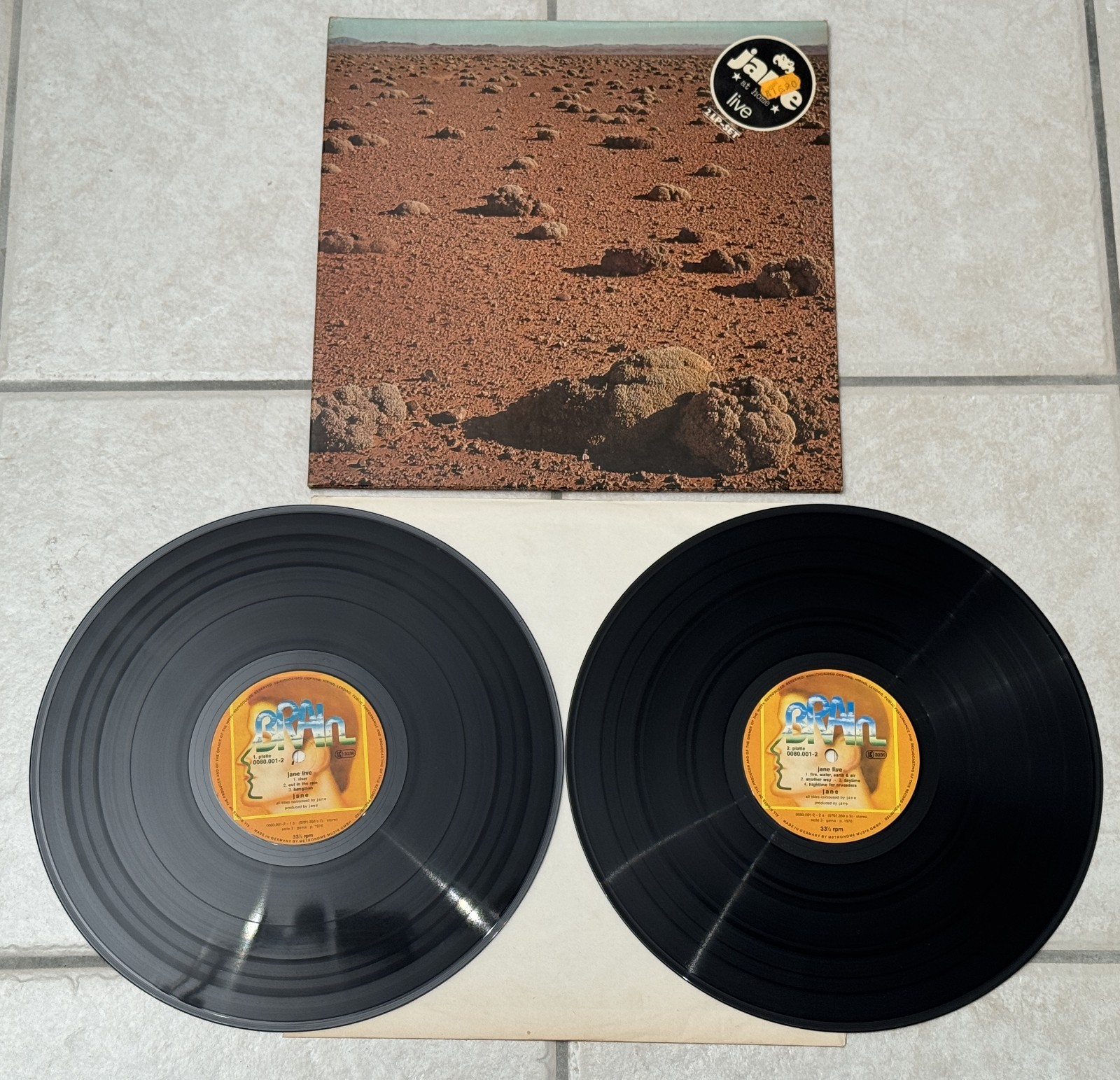 Jane – Jane Live Brain 80.001-2 Vinyl LP Schallplatte Germany 1977 Rock